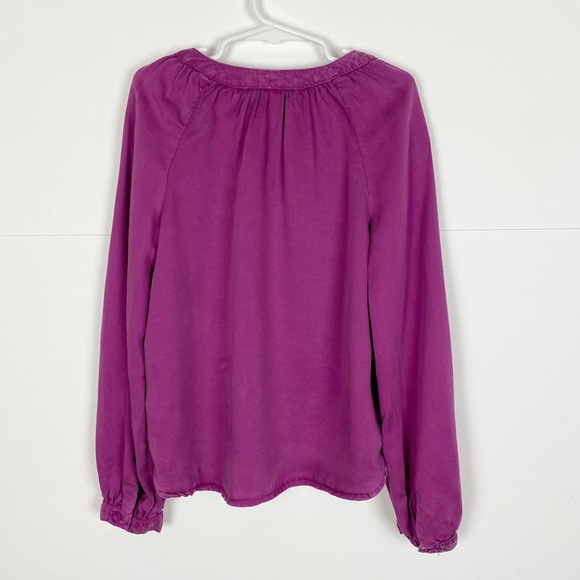 Bella Dahl Girl Peasant Top Purple Girls Size 8 - Picture 2 of 6